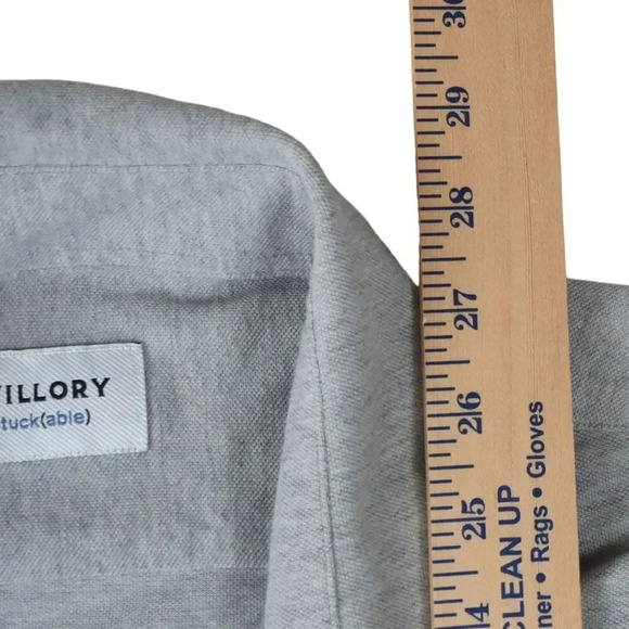 Twillory Shirt Untuckabl Mens Large Ash Gray Tailored Performance Button Up - Picture 7 of 10
